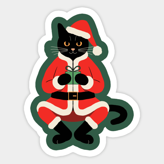 Christmas Cat Sticker by CreativeSage